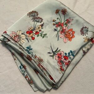 Beautiful floral square scarf / twilly.